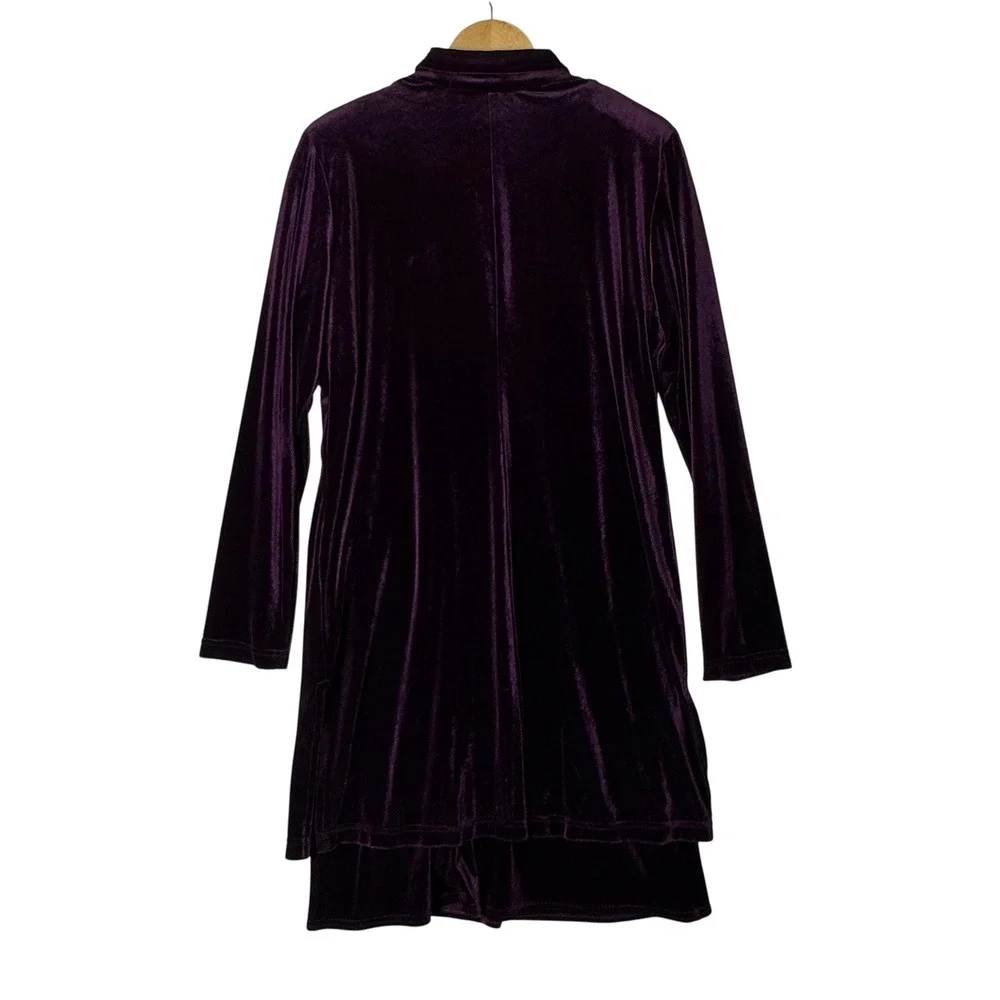 Vtg Rabbit Rabbit Rabbit Womens Size 12 Purple Velvet 2Pc‎ Dress Jacket Set